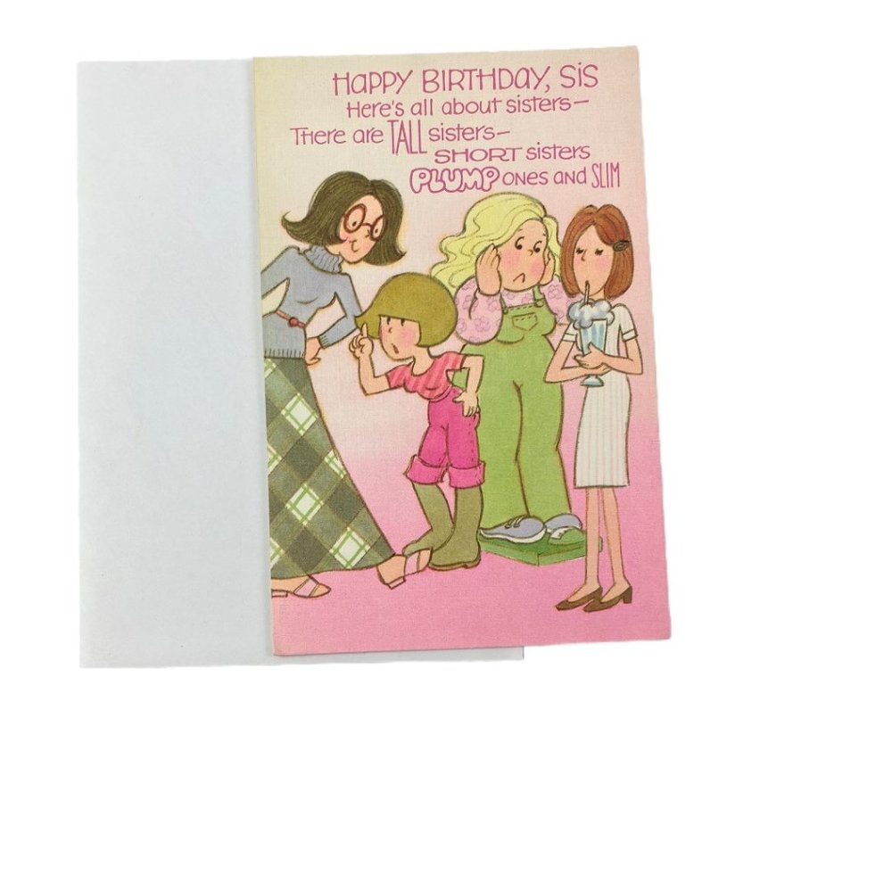 Ephemera Sweet Sister Trifold Birthday Card